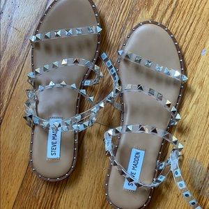 Clear Strap Stud Sandal